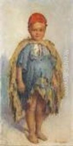 L'enfant Au Bonnet Rouge by Edouard Verschaffelt