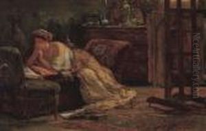 In Het Atelier by Edouard Verschaffelt
