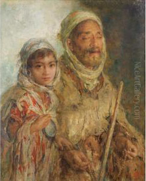 Mendiant Et Petit Fille - view 1