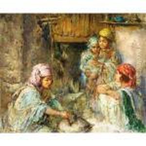 Scene Familiale by Edouard Verschaffelt