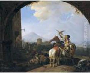 Falconry by Hendrick Verschuring