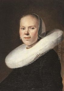 Portrait Of A Lady, Bust-length, In A White Ruff Collar And Black Dress Portrait Of A Lady, Bust-length, In A White Ruff Collar And Black Dress