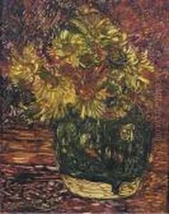 Gemberpot Met Doronicums: Flowers In A Ginger Jar by Floris Verster