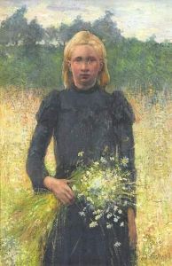 Meisje Met Veldbloemen