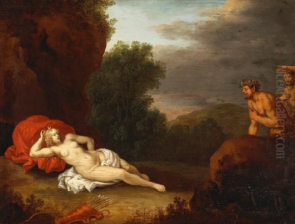 Diana Approached By Satyrs - view 1