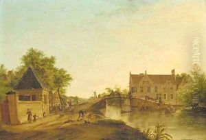 Tollbridge over the canal De Vliet