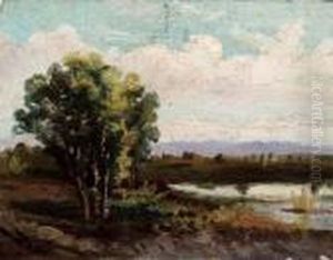 Paesaggio Con Albero by Achille Vertunni