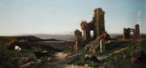 Antica Roma Paesaggio Con Rovine E Buoi Antica Roma Paesaggio Con Rovine E Buoi