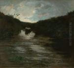 Paesaggio Fluviale by Achille Vertunni