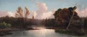 Paesaggio Con Fiume by Achille Vertunni