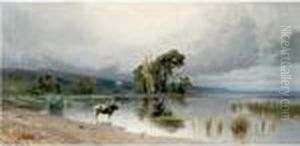 View Of A Pond Before The Storm