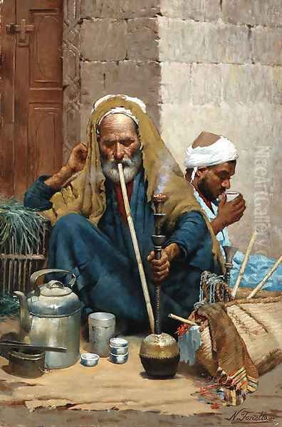 The hookah (The Old Carpet Seller) - view 1