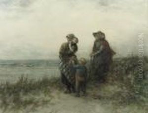 Fisherwomen Waiting In The Dunes