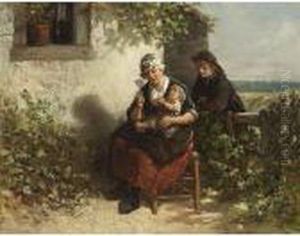 Playing With The Baby by Elchanon Verveer