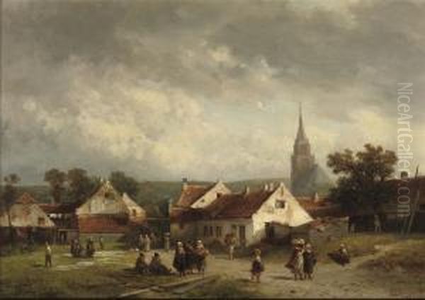 A View Of Scheveningen With Figures Strolling - view 1