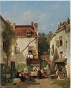 Laundry Day by Salomon Leonardus Verveer