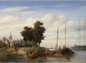 Loading The Ship by Salomon Leonardus Verveer