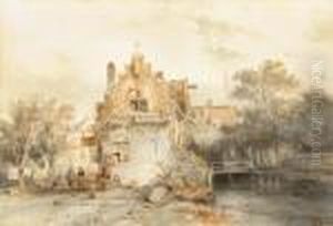 Washerwomen By An Inn