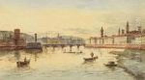 Ansicht Von Florenz Im Abendrot