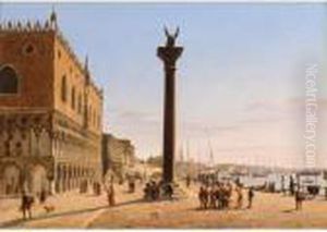 Vue De La Piazzetta Avec Le Palais Des Doges, Venise by Frans Vervloet