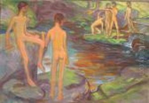 Ragazzi Al Fiume by Ludolf Henric Verworner