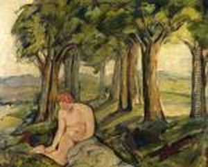 Nudo Di Donnaall'aperto by Ludolf Henric Verworner