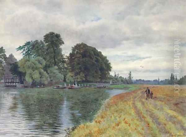 A lock on the upper Thames - view 1