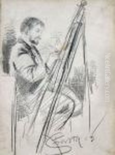 At The Easel - view 1