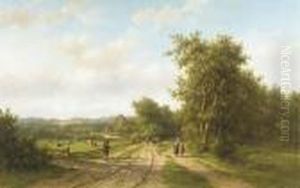 Heemstede Bij Haarlem: Peasants At The Outskirts Of A Village Inthe Dunes