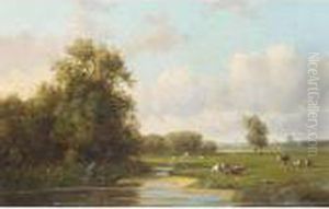 Cows In A Summer Landscape
