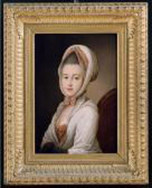 Ritratto Di Dama Seduta, A Mezza Figura, Vestita Di Bianco Con Fiocchi Rosa - view 1