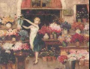 Flower Seller by Cesare Vianello