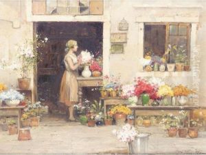 The Flower Seller by Cesare Vianello