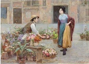 The Flower Seller by Cesare Vianello