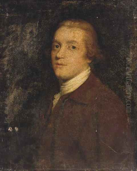 Portrait of a gentleman, bust-length, in a brown coat - view 1