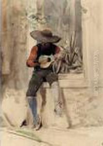 The Guitar Player by Jehan Georges Vibert