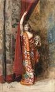 Une Femme Oriental by Jehan Georges Vibert