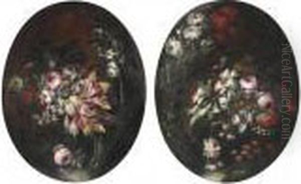 Natura Morta Con Rose, Gelsomini E Foglie;natura Morta Con Rose, Gigli E Garofani - view 1