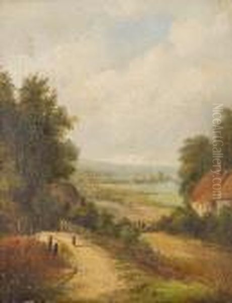 Untitled (country Scene With Cottages) - view 1