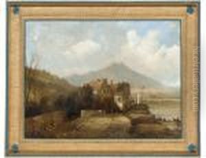 Cottages On The Coast; And A Stroll By The Abbey Ruins by Alfred Vickers