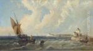 A Close Encounter Off The Harbour Mouth by Alfred Vickers