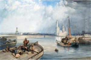 The Church Of St. Nicholas, St. Petersburg by Alfred Gomersal Vickers