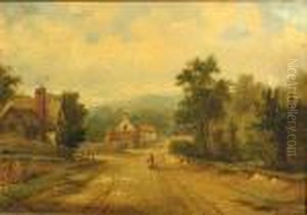 A Mother And Child On A Country Road - view 1