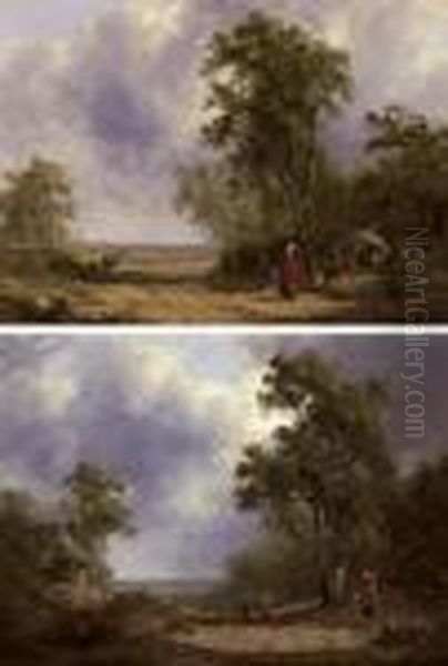 The Gypsy Encampment; And Figures Along A Country Road - view 1