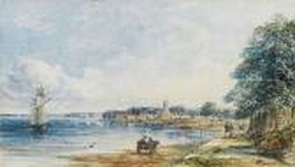 Yarmouth, Isle Of Wight With St James's Church In The Distance - view 1