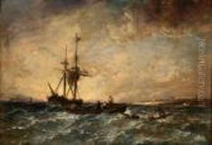 Ship In Distress On The High Seas