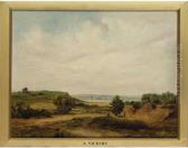 Landscape, Possible Showing The Solent In The Distance And A View Of The Isle Of Wight - view 1