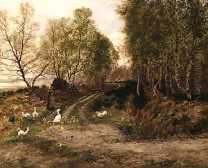 Gardienne d'oies by Marie-Francois-Firmin Girard