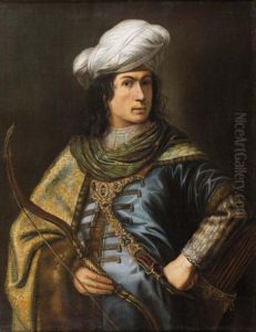 Portrait D'homme En Oriental by Jan Victors
