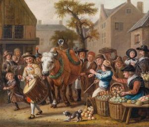 Der Umzugmit Dem Kirmes Ochsen